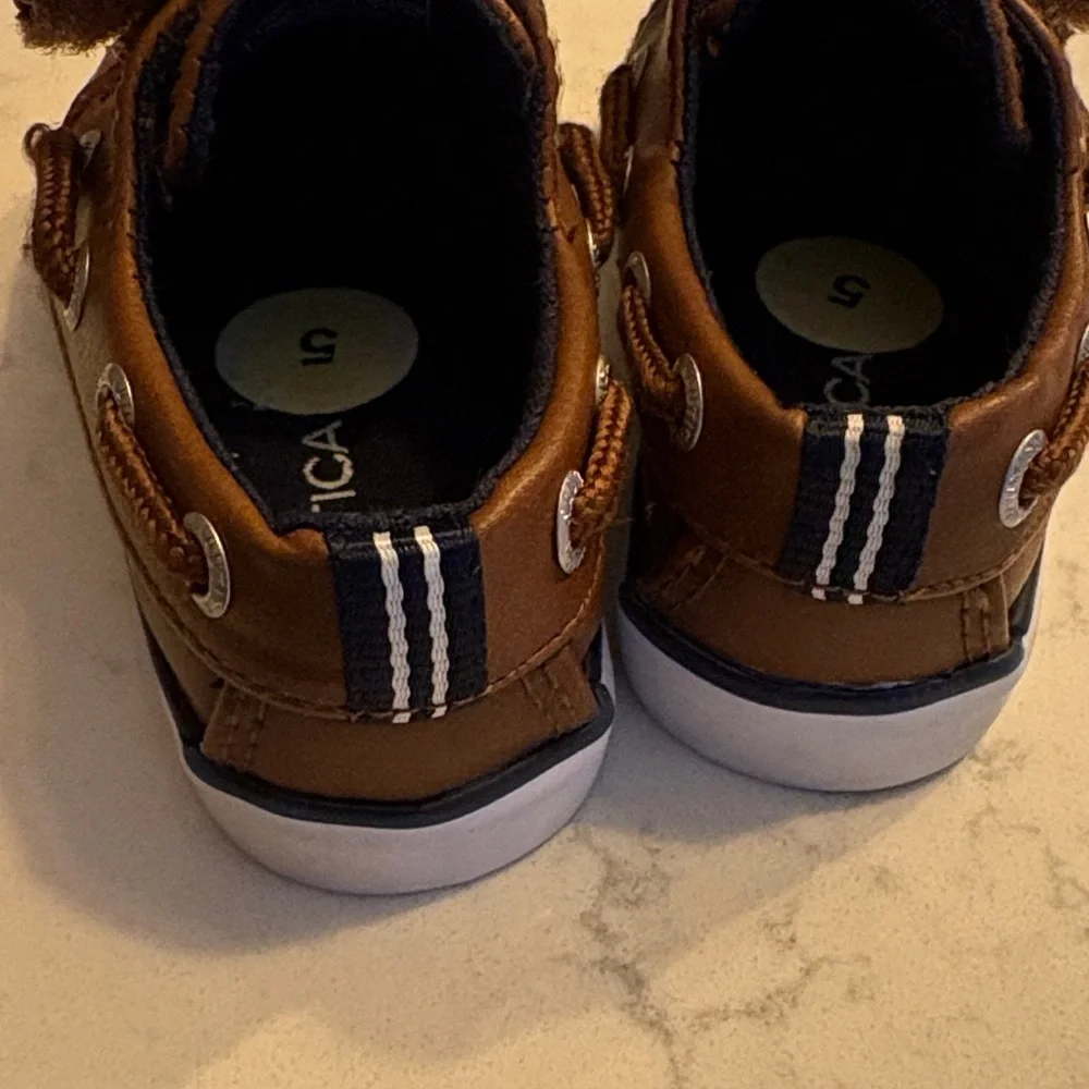Nautica Tan Kids Moccasins